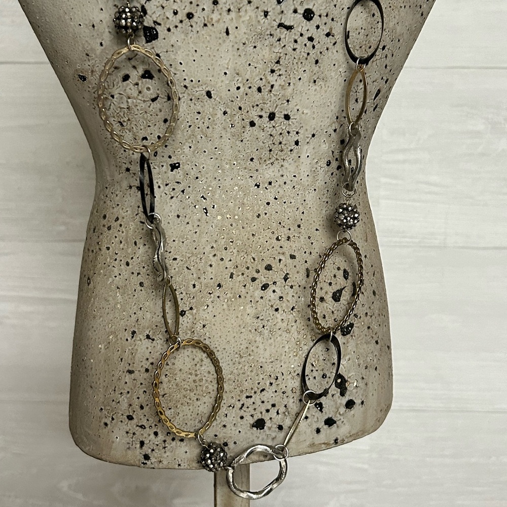 Improv chain link necklace long